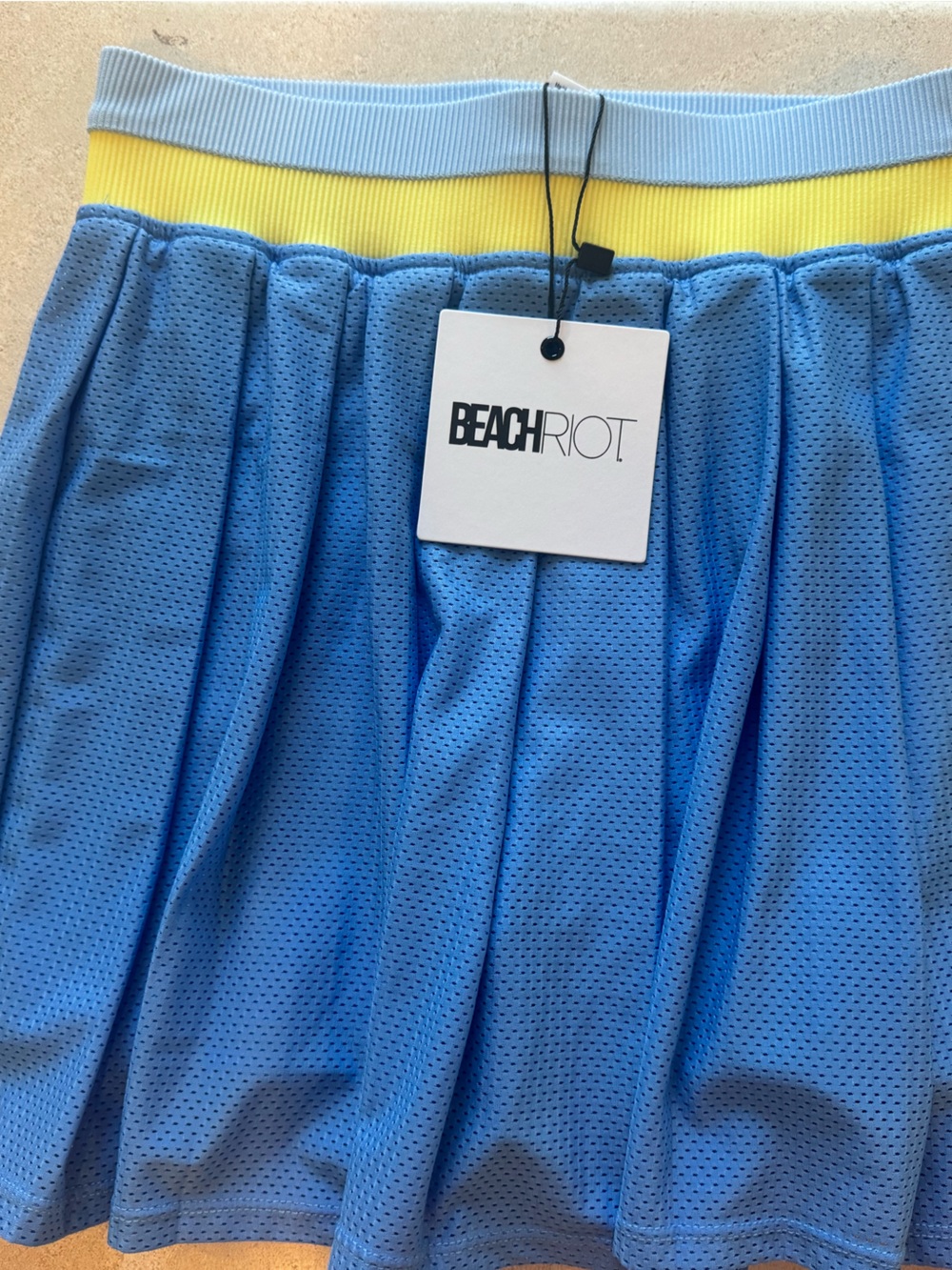 Beach Riot Blue Joggers with Yellow Trim